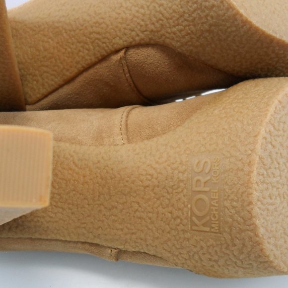 NIB$195 KORS Michael Kors Dusty Laced Pump Vintage Platform Heels Bootie 8.5 - Picture 11 of 12